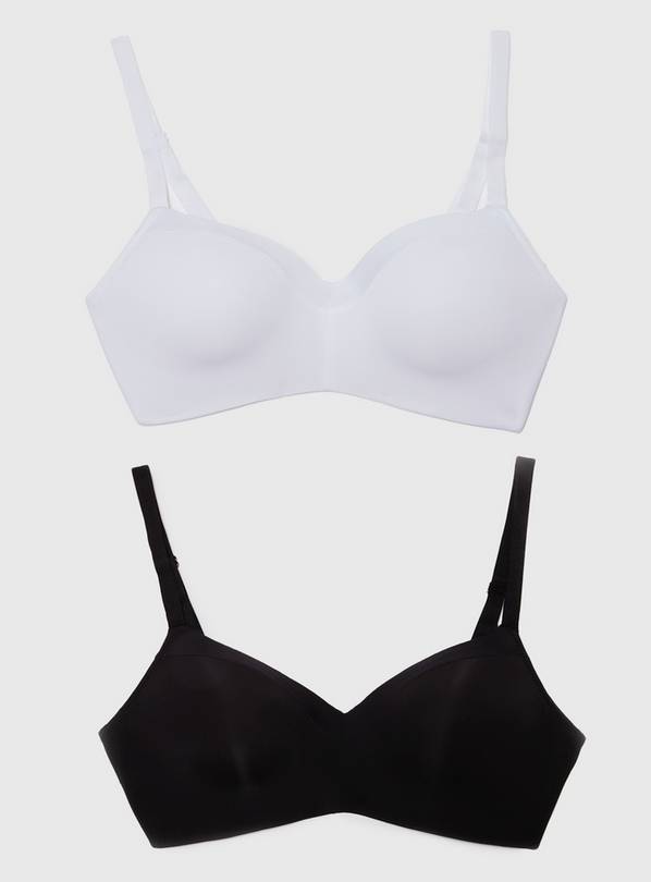 Black & White T-Shirt Balcony Bra 2 Pack 34A